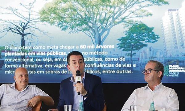 Projeto foi apresentado ontem pelo prefeito e busca minimizar os impactos das mudanças climáticas (FOTO: Celso Luiz/DGABC)