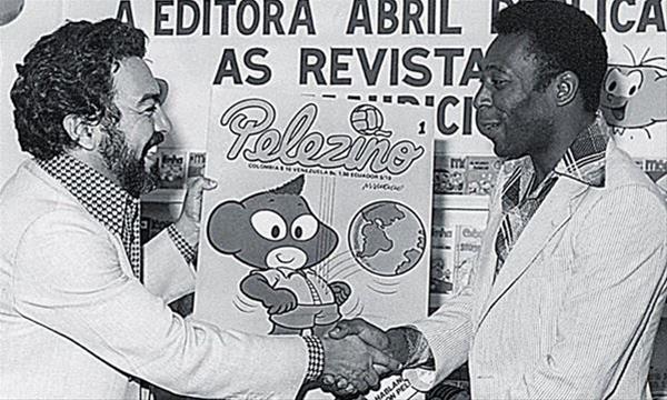 Em 1976, Mauricio de Sousa criou o Pelezinho para ser publicado em tirinhas de jornais (FOTO: Twitter/Maurício de Sousa)