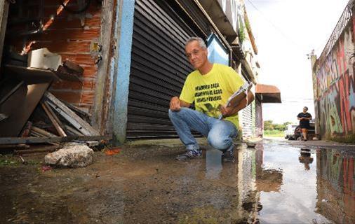 Pinheirinho registra vazamentos e cobra soluções da Sabesp para evitar o desperdício (Foto: André Henriques/DGABC)