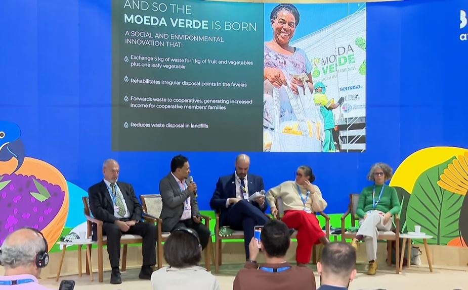 Santo André apresenta Moeda Verde na COP29 (Divulgação/Semasa) Diário do Grande ABC - Notícias e informações do Grande ABC: Santo André, São Bernardo, São Caetano, Diadema, Mauá, Ribeirão Pires e Rio Grande da Serra