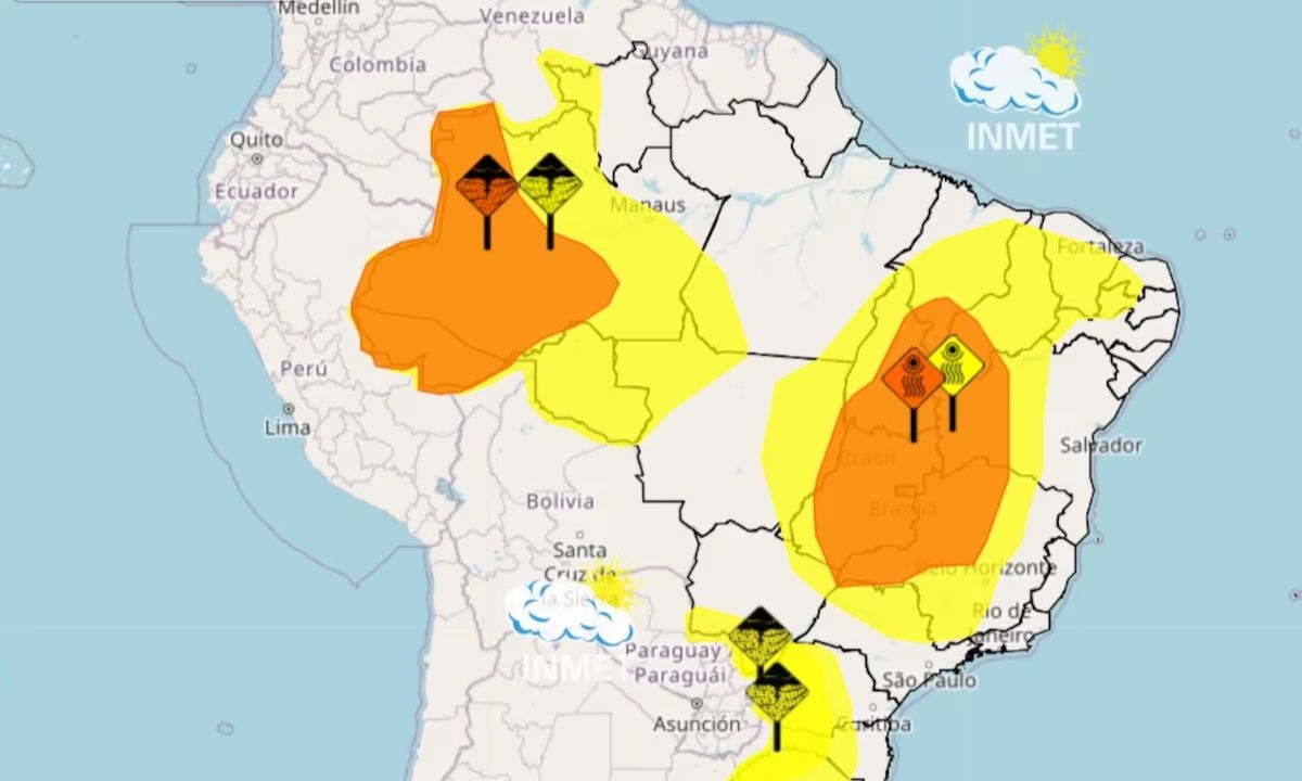 FOTO: Reprodução/Inmet Diário do Grande ABC - Notícias e informações do Grande ABC: Santo André, São Bernardo, São Caetano, Diadema, Mauá, Ribeirão Pires e Rio Grande da Serra