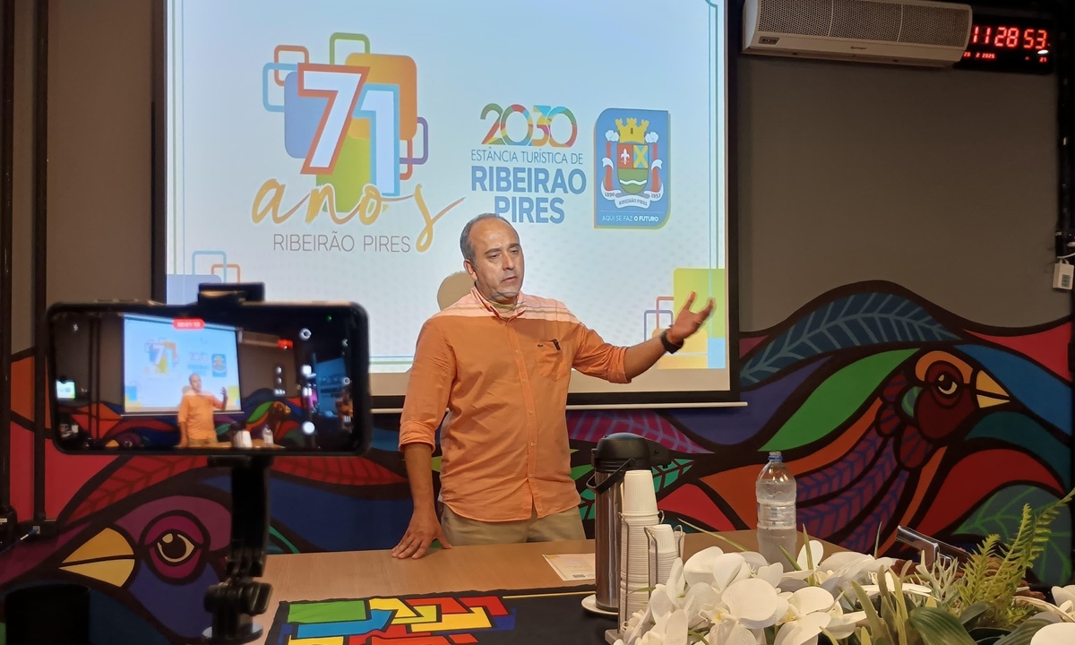 Prefeito Guto Volpi esteve em evento de anúncio (FOTO: Divulgação) Diário do Grande ABC - Notícias e informações do Grande ABC: Santo André, São Bernardo, São Caetano, Diadema, Mauá, Ribeirão Pires e Rio Grande da Serra