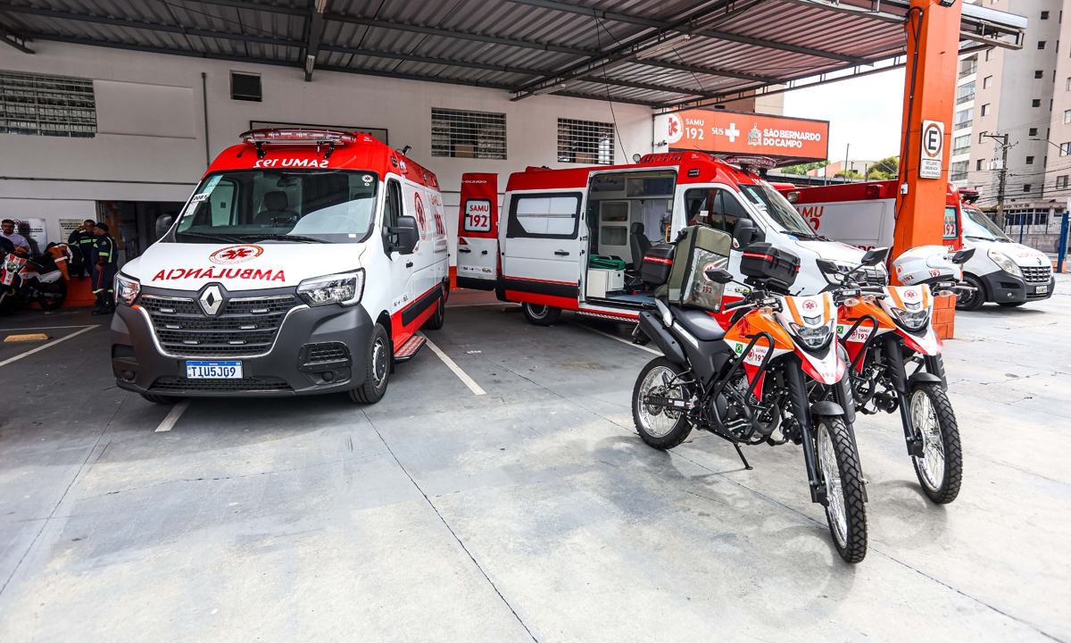 Grande ABC ganha reforço de novas ambulâncias, além de equipamentos de teleconsulta e para UBSs (FOTO: Divulgação/PMSBC) Diário do Grande ABC - Notícias e informações do Grande ABC: Santo André, São Bernardo, São Caetano, Diadema, Mauá, Ribeirão Pires e Rio Grande da Serra