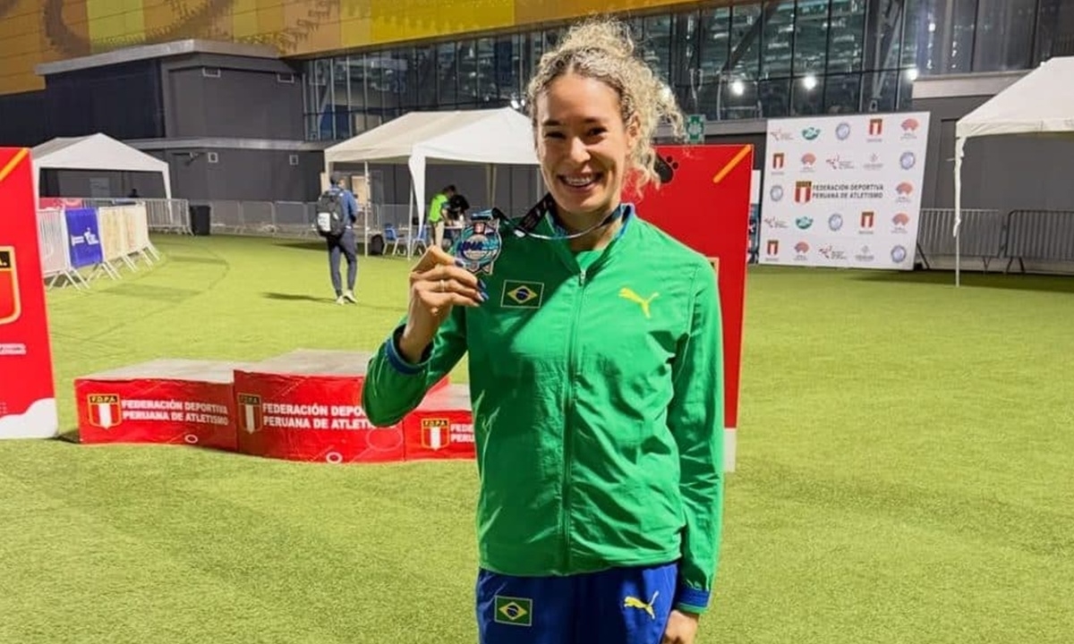 Regiclécia Cândido conquistou a medalha de prata. Foto: CBAt Diário do Grande ABC - Notícias e informações do Grande ABC: Santo André, São Bernardo, São Caetano, Diadema, Mauá, Ribeirão Pires e Rio Grande da Serra